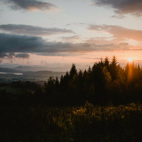 Ikigai-Retreat Sonnenaufgang im polnischen Riesengebirge Kammaussicht